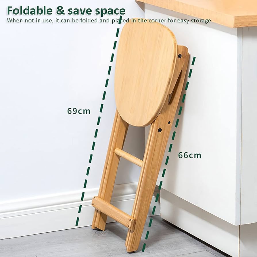 Amazon.com: Bamboo Folding Bar Stool,Protable Folding Stool